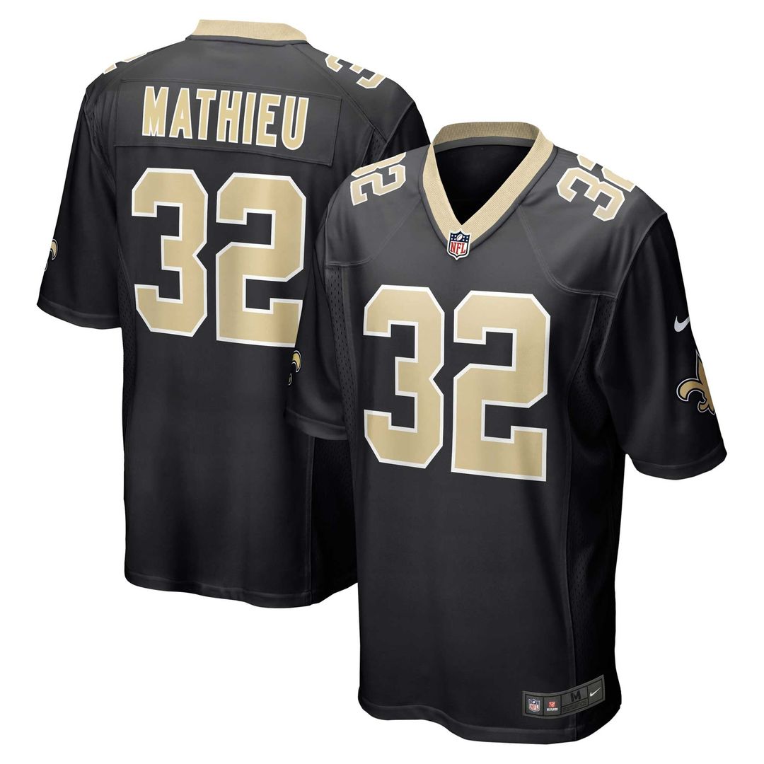 Tyrann Mathieu New Orleans Saints Black Game Jersey