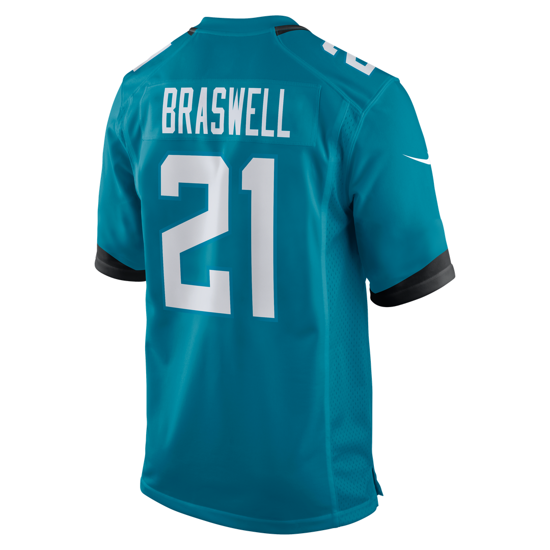 Christian Braswell Jacksonville Jaguars Teal Team Game Jersey