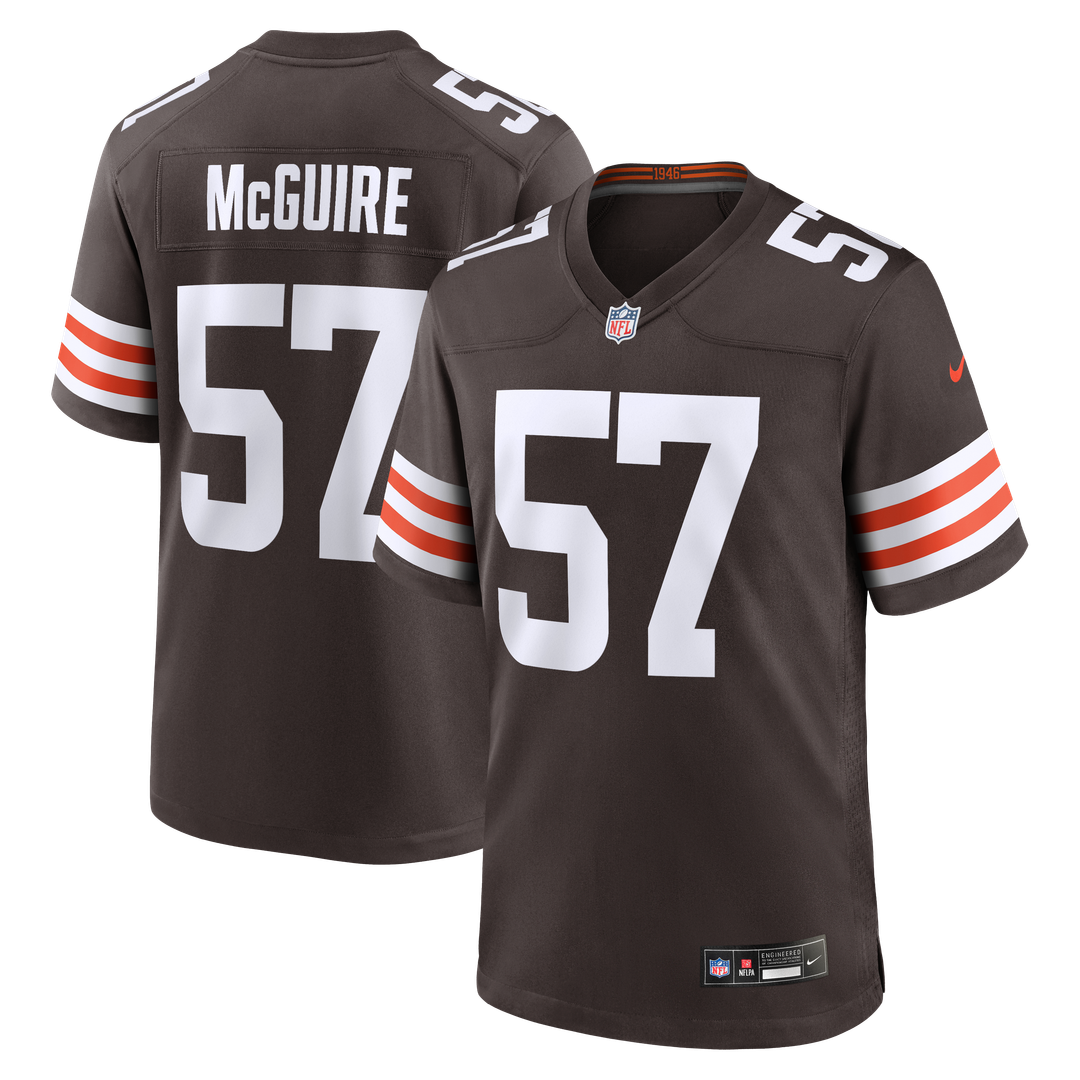 Isaiah McGuire Cleveland Browns Brown Team Game Jersey