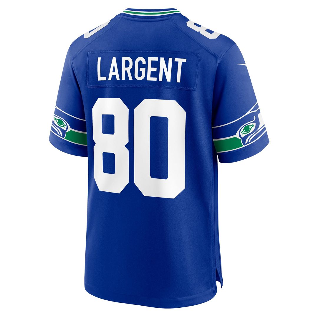 Steve Largent Seattle Seahawks Royal Throwback Retired Player Game Jersey