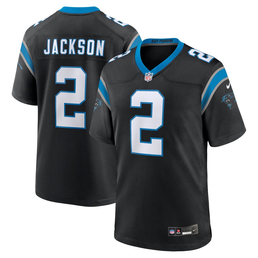 Mike Jackson Carolina Panthers Black Game Jersey