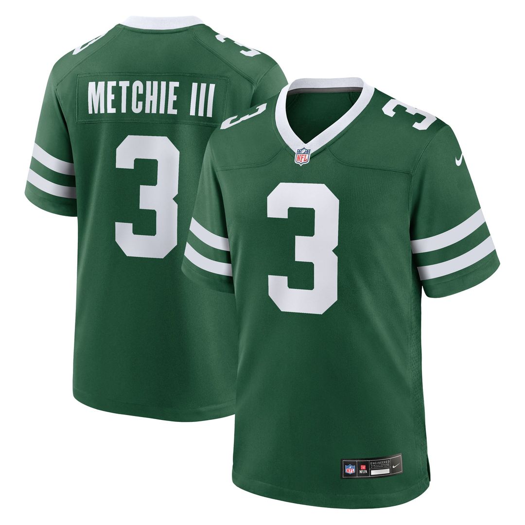 John Metchie III New York Jets Legacy Green Team Game Jersey