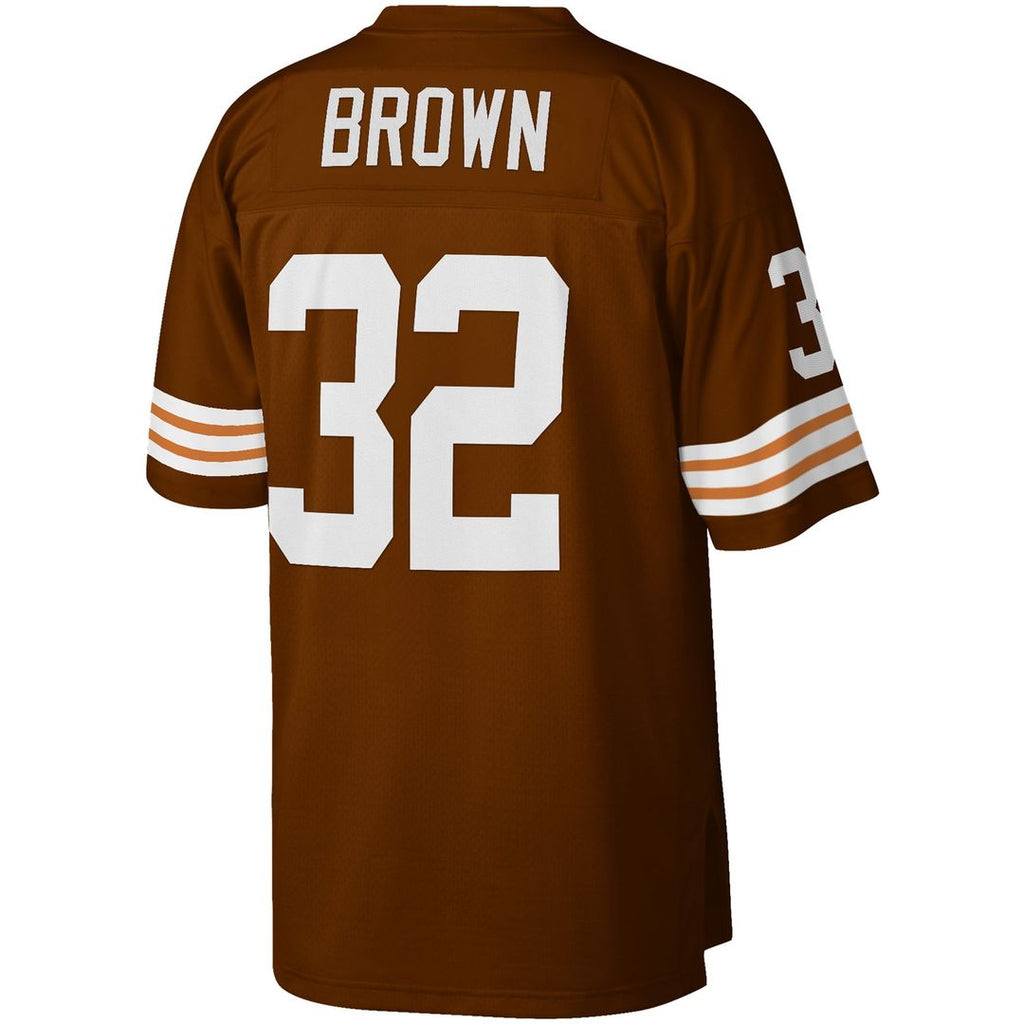 Jim Brown Cleveland Browns Brown Big & Tall 1963 Retired Player Replica Jersey