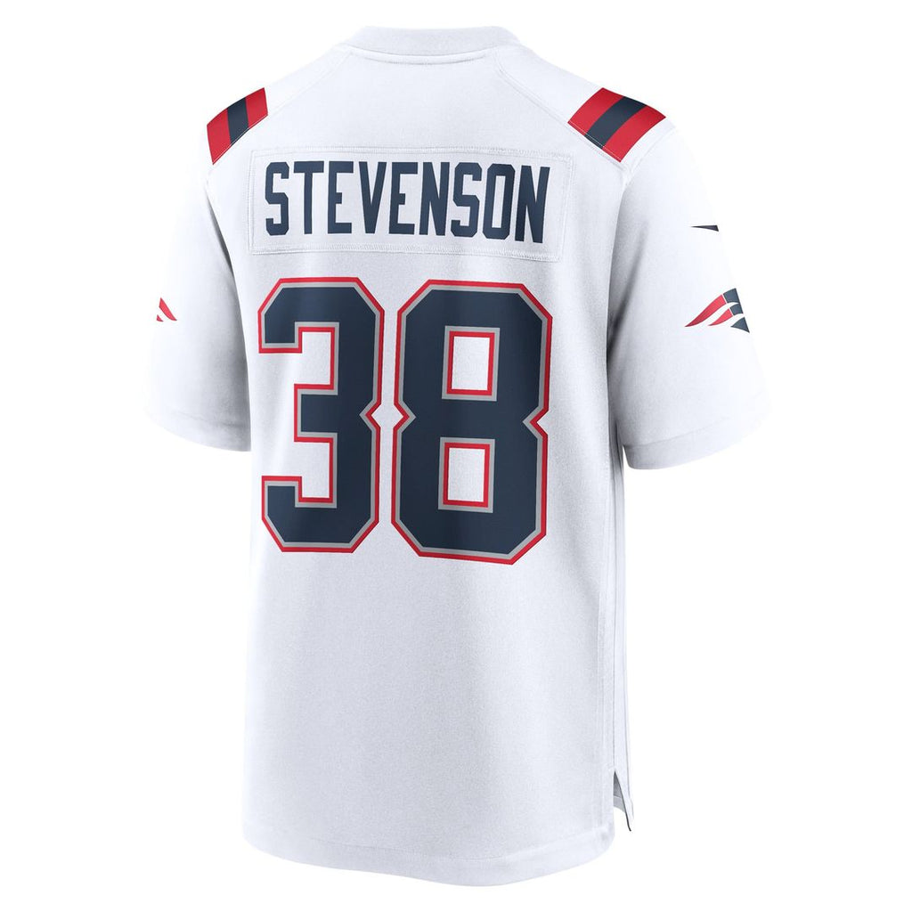 Rhamondre Stevenson New England Patriots White Game Player Jersey