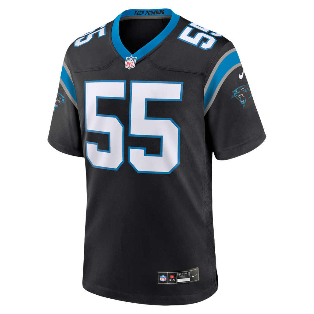 Devin Lloyd Carolina Panthers Black Team Game Jersey