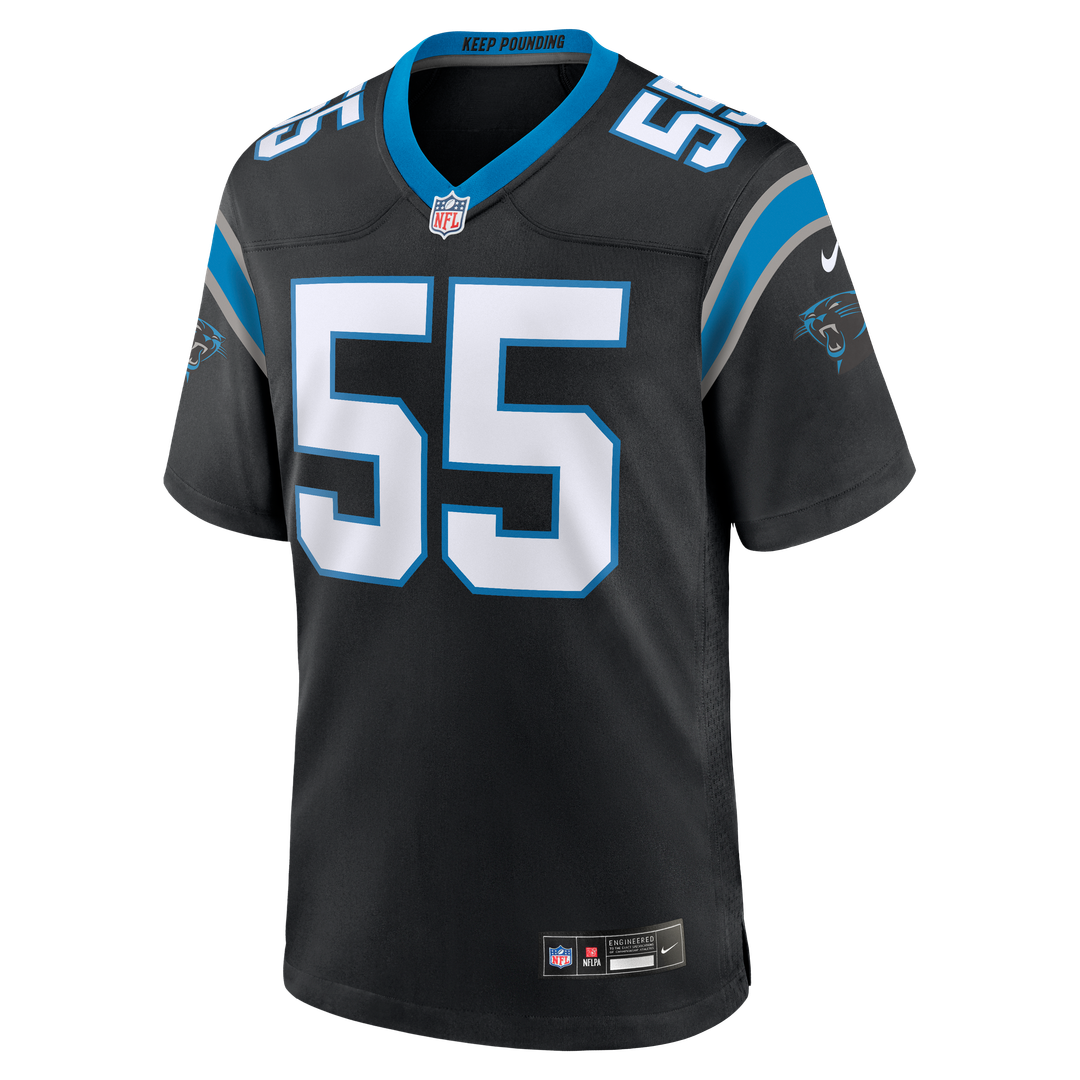 Devin Lloyd Carolina Panthers Black Team Game Jersey