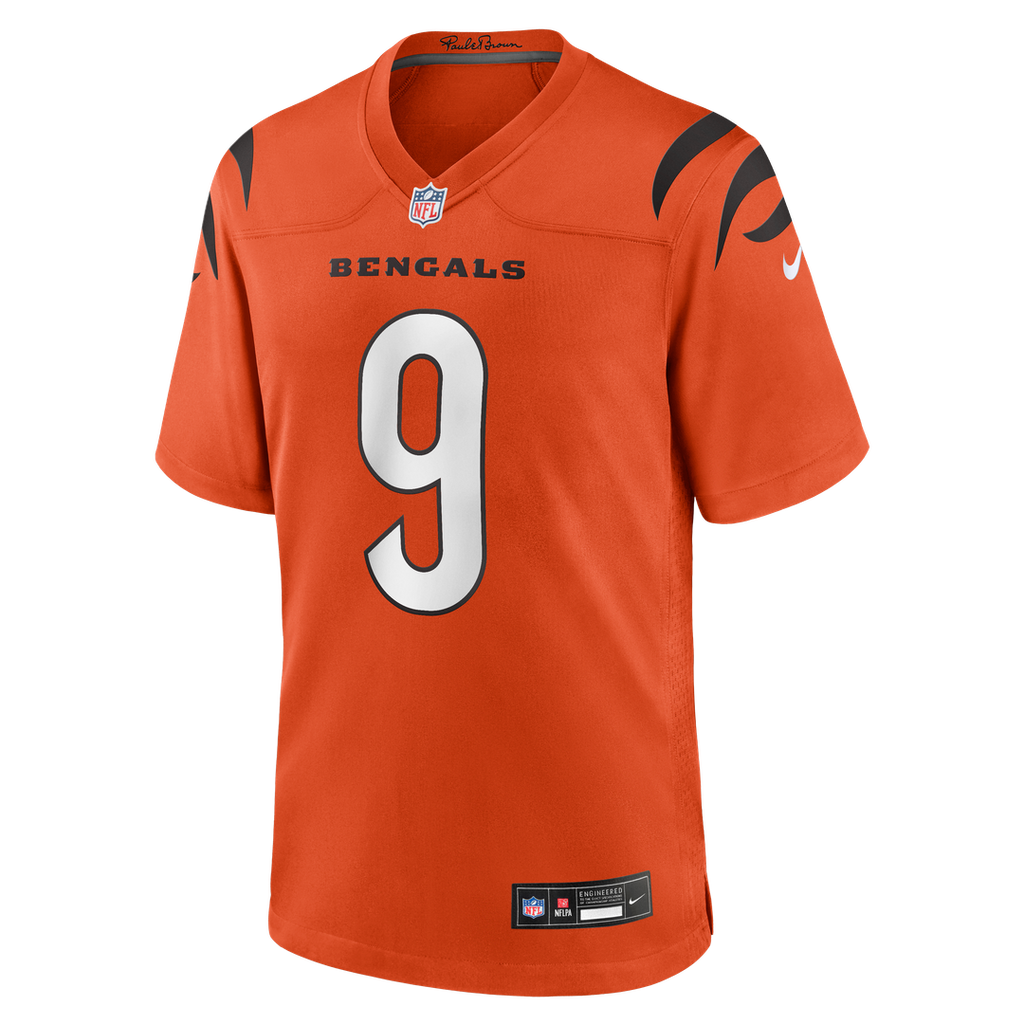 Joe Burrow Cincinnati Bengals Orange Alternate Game Jersey