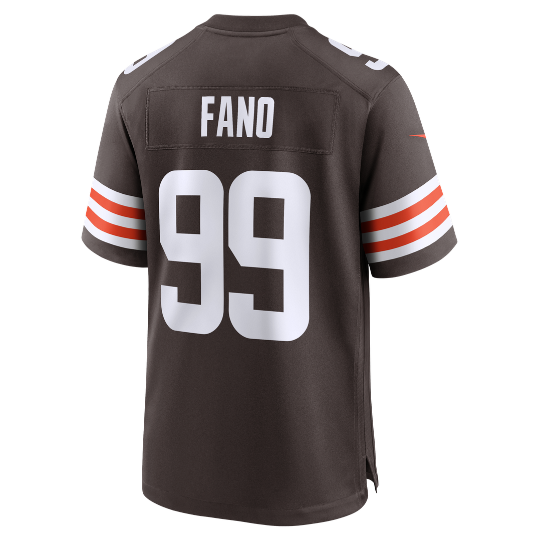 Logan Fano Cleveland Browns Brown Team Game Jersey