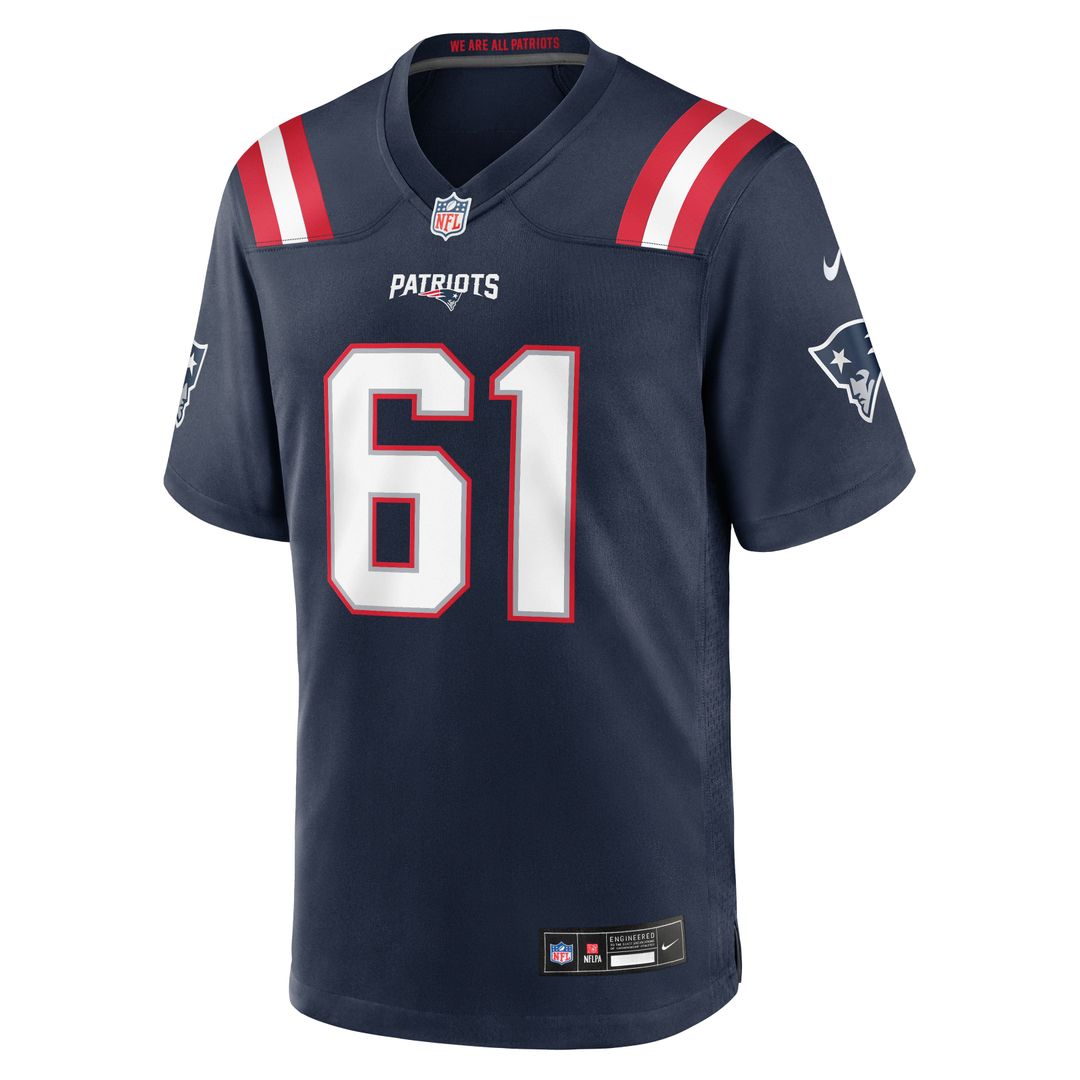 Darrian Dalcourt New England Patriots Navy Team Game Jersey