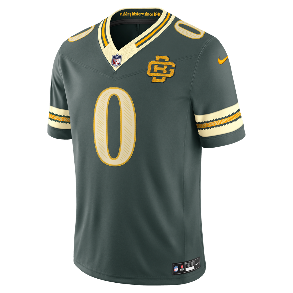 Matthew Golden Green Bay Packers Green 2026 Rivalries Collection Stitched Limited Jersey