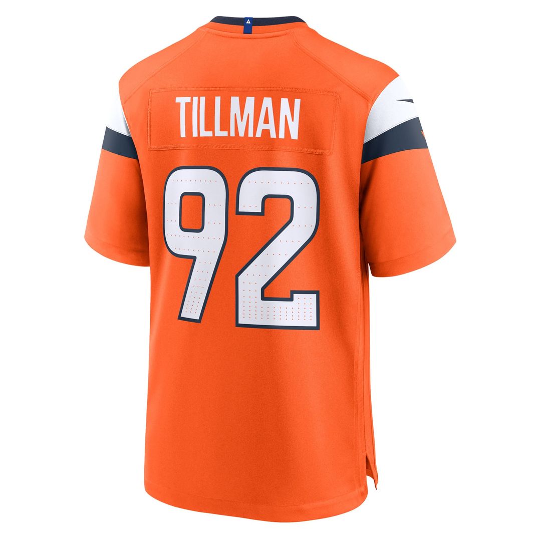 Dondrea Tillman Denver Broncos Orange Team Game Jersey