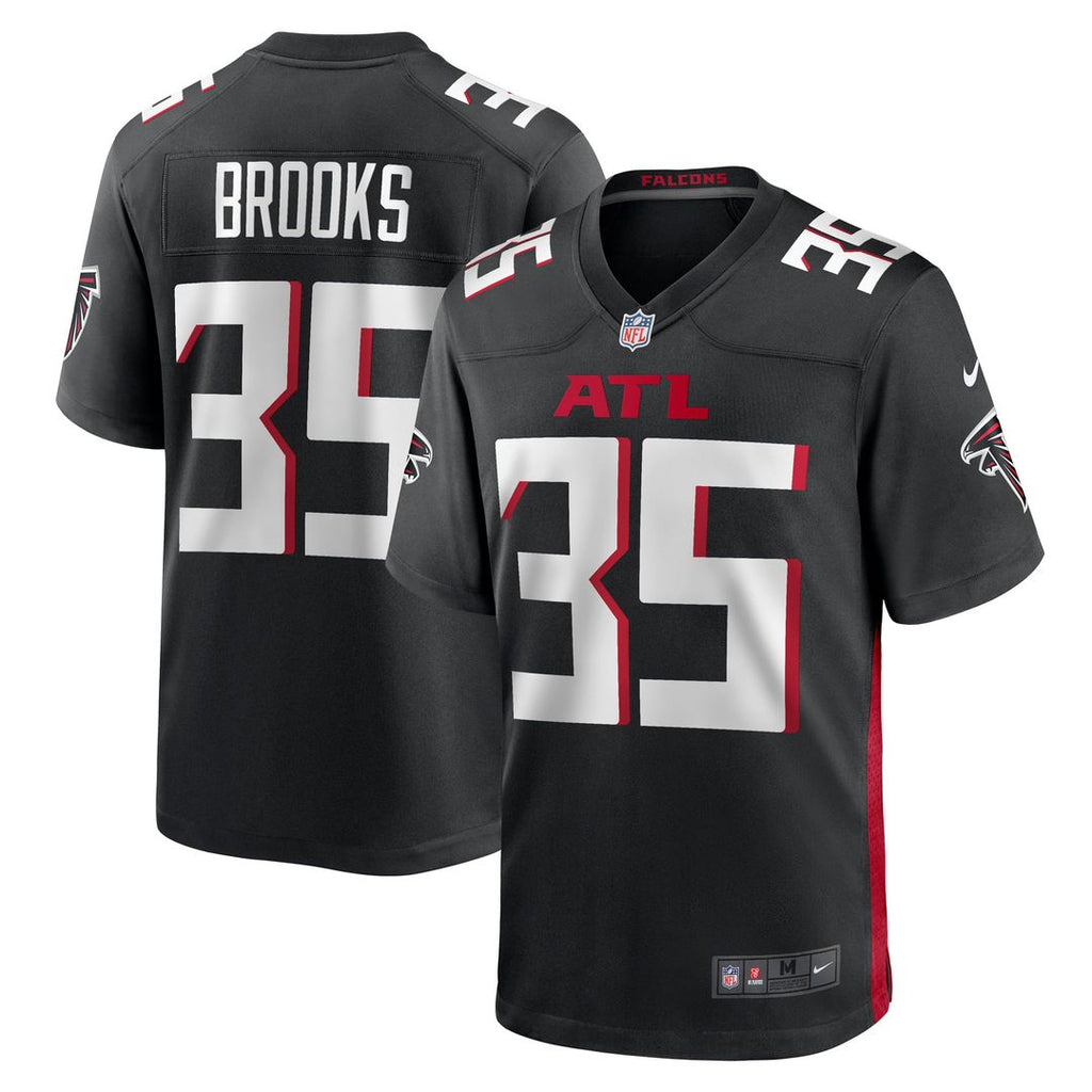 Natrone Brooks Atlanta Falcons Black Team Game Jersey