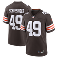 Cleveland Browns Carson Schwesinger Brown 2025 NFL Draft Game Jersey
