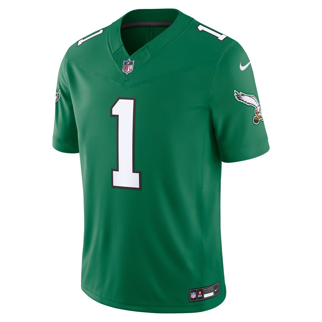 Jalen Hurts Philadelphia Eagles Kelly Green Alternate Vapor F.U.S.E. Stitched Limited Jersey