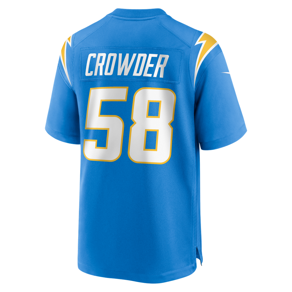 Tae Crowder Los Angeles Chargers Powder Blue Team Game Jersey