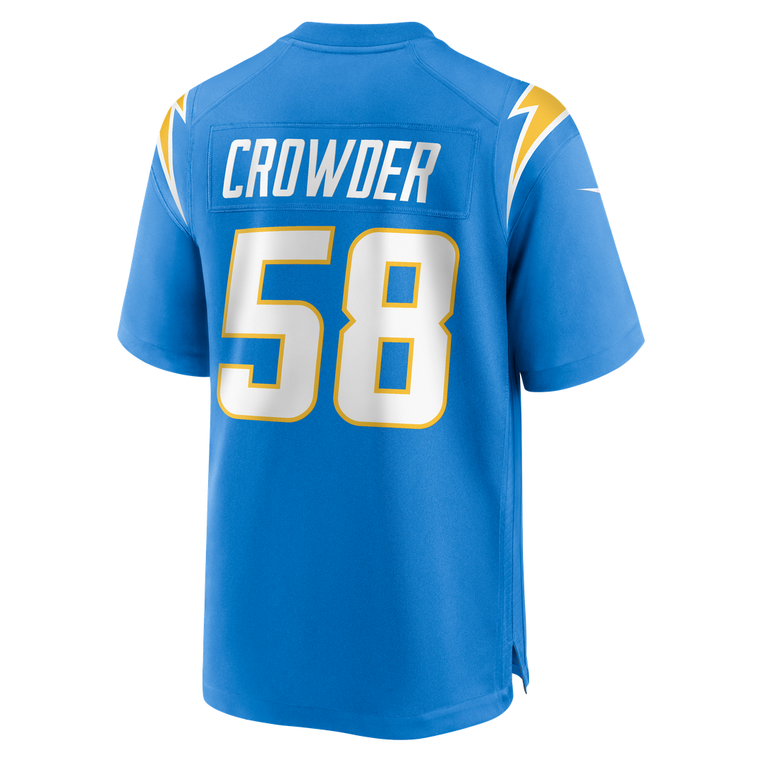Tae Crowder Los Angeles Chargers Powder Blue Team Game Jersey