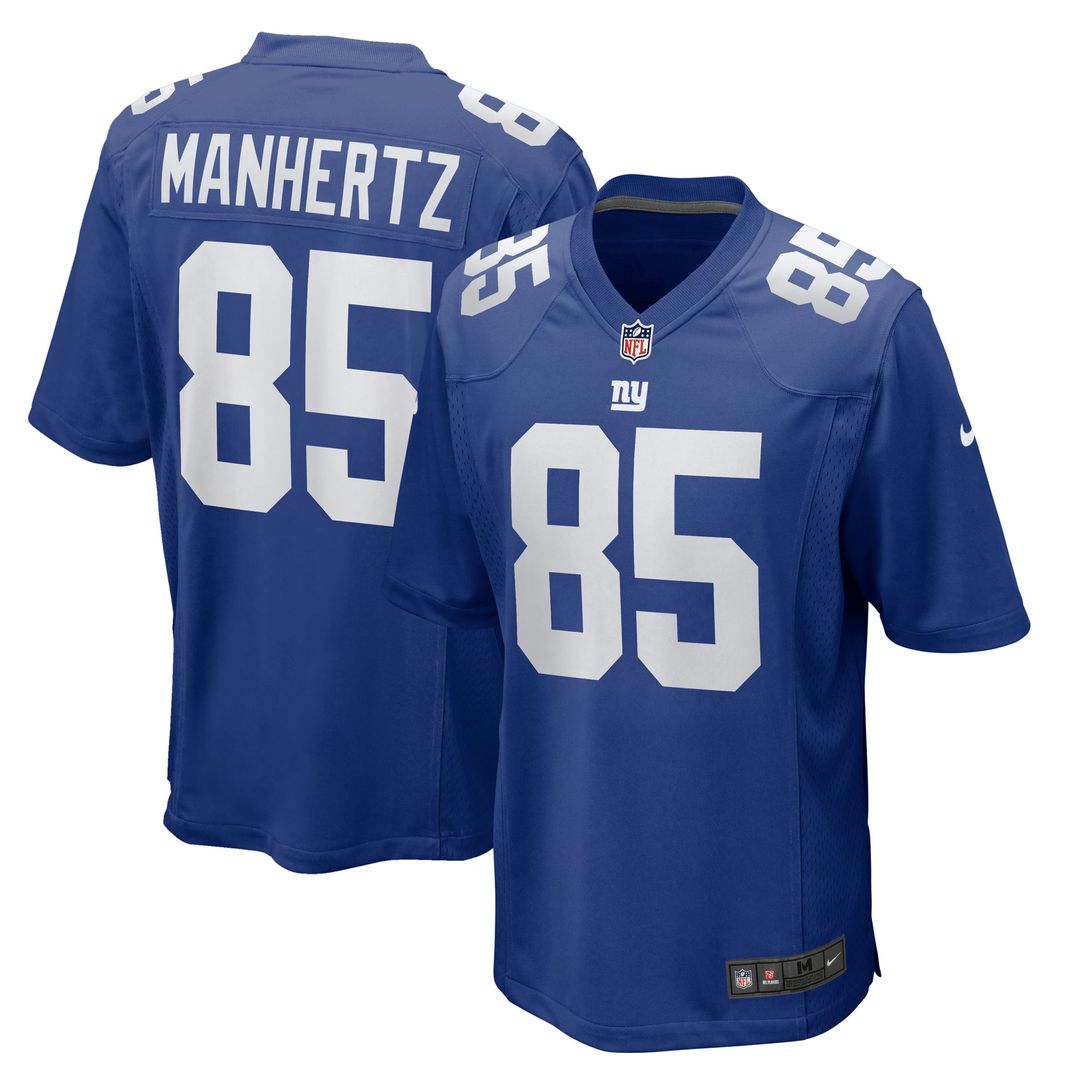 Chris Manhertz New York Giants Royal Team Game Jersey
