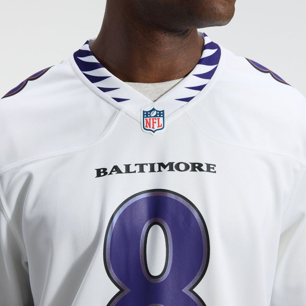 Lamar Jackson Baltimore Ravens White Game Jersey