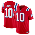 Drake Maye New England Patriots Red Alternate Vapor F.U.S.E. Stitched Limited Jersey