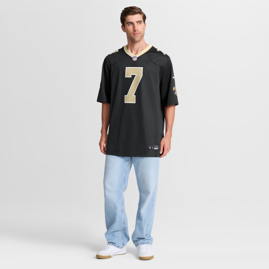 Morten Andersen New Orleans Saints Black Game Retired Player Jersey