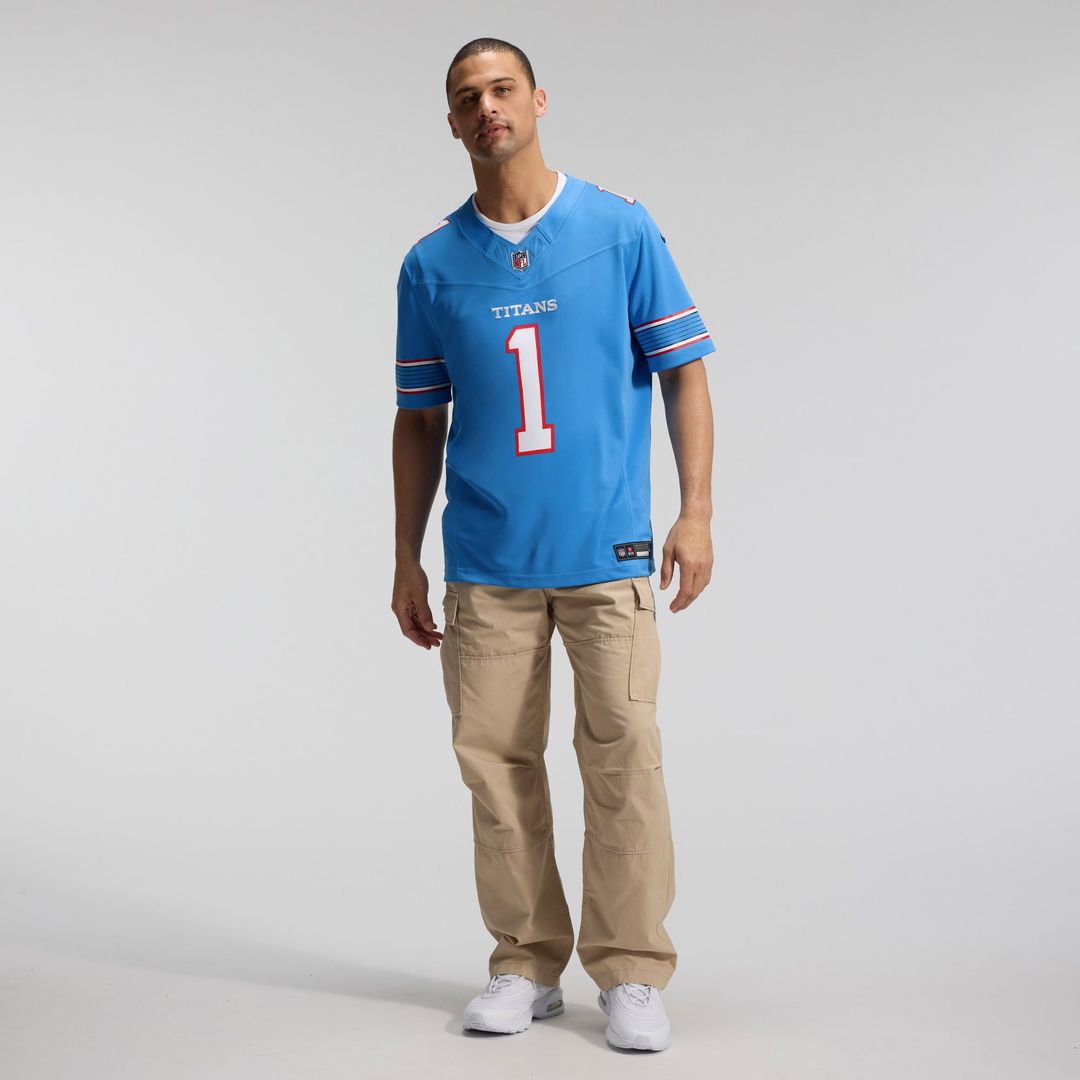 Cameron Ward Tennessee Titans Light Blue Team Vapor F.U.S.E. Stitched Limited Jersey