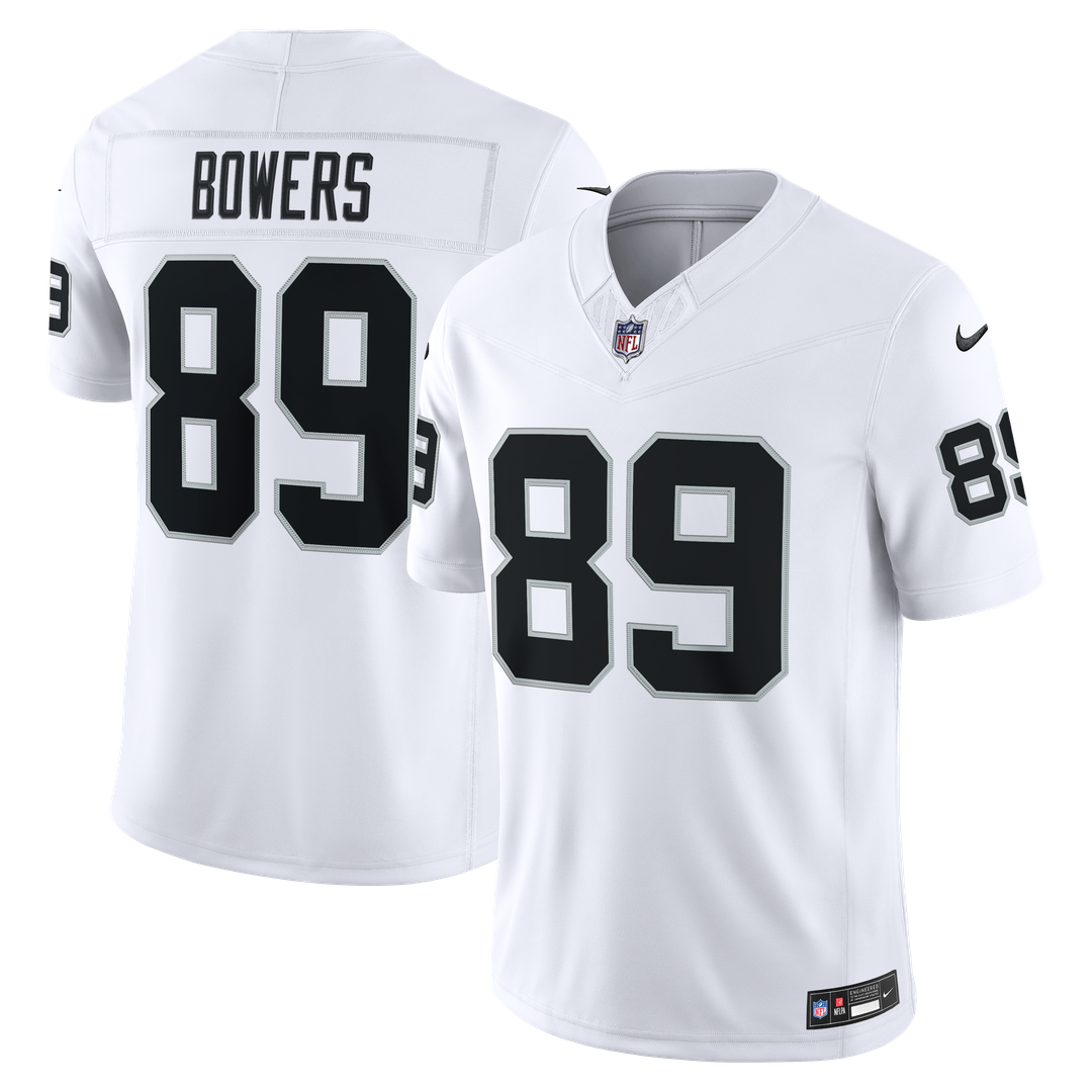 Brock Bowers Las Vegas Raiders White Vapor F.U.S.E. Stitched Limited Jersey