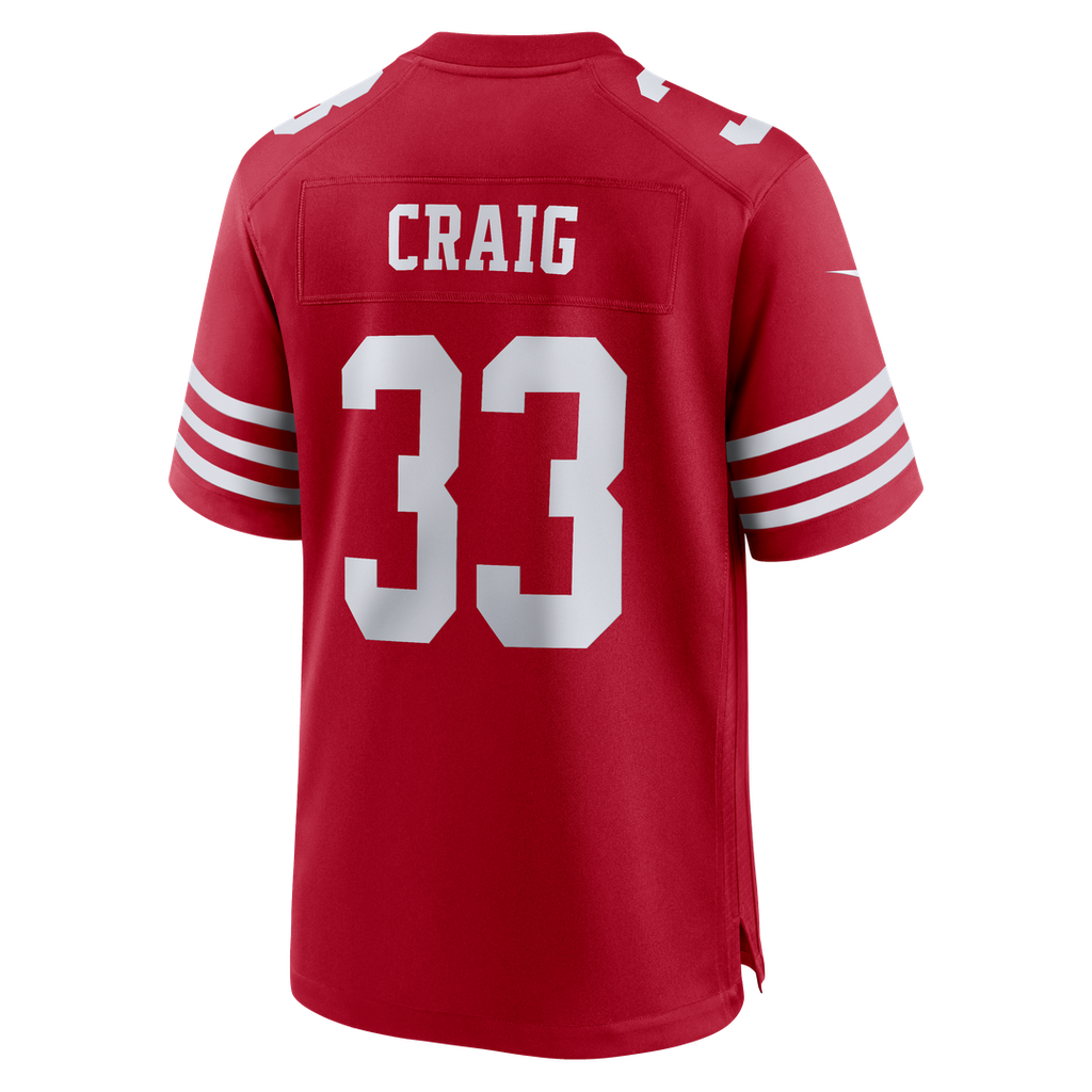 Roger Craig San Francisco 49ers Scarlet Team Retired Game Jersey