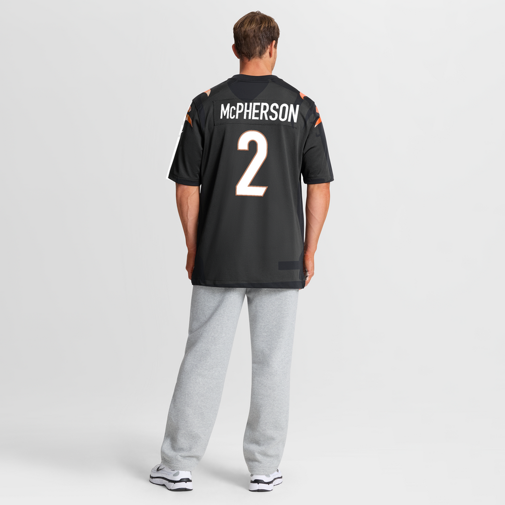 Evan McPherson Cincinnati Bengals Black Game Jersey