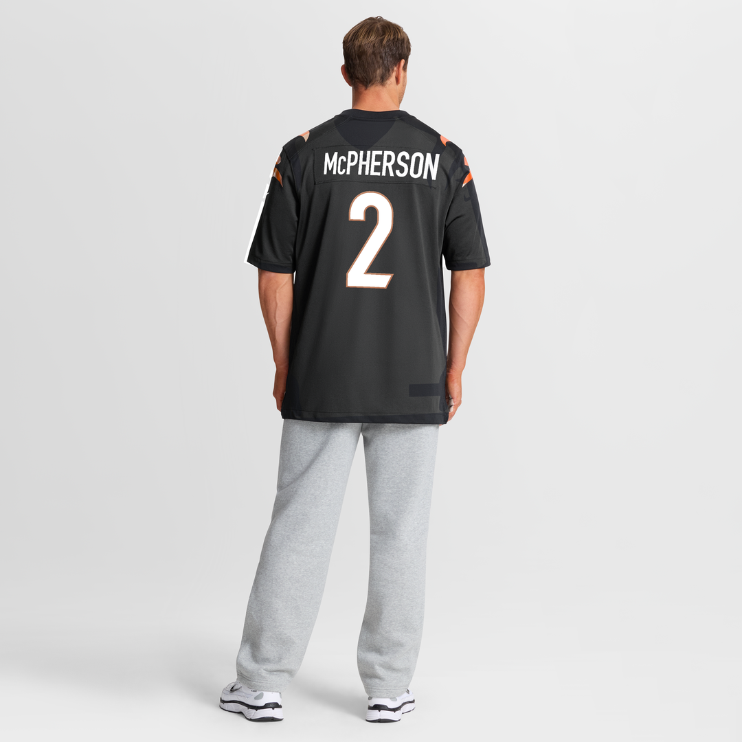 Evan McPherson Cincinnati Bengals Black Game Jersey
