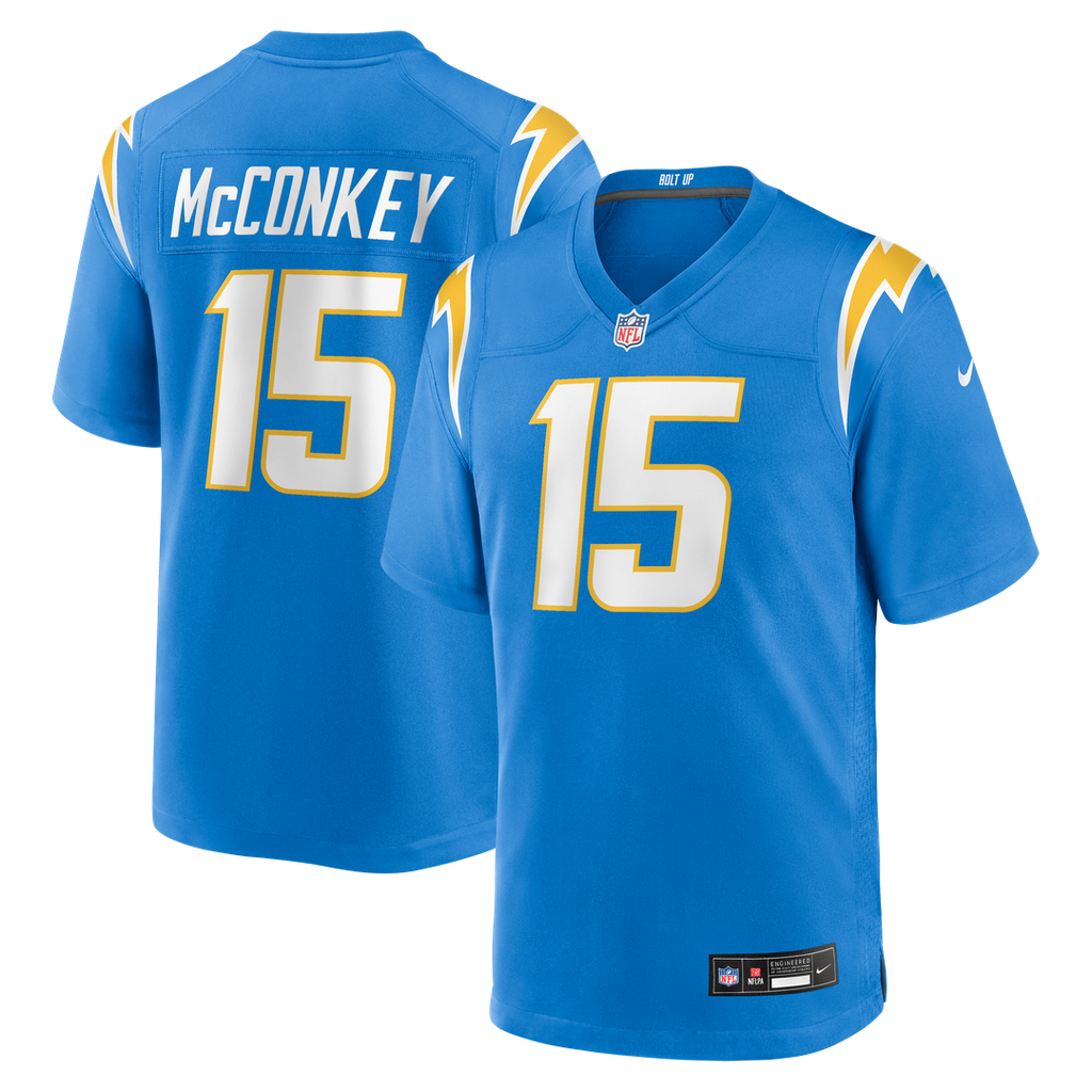 Ladd McConkey Los Angeles Chargers Powder Blue Player Game Jersey