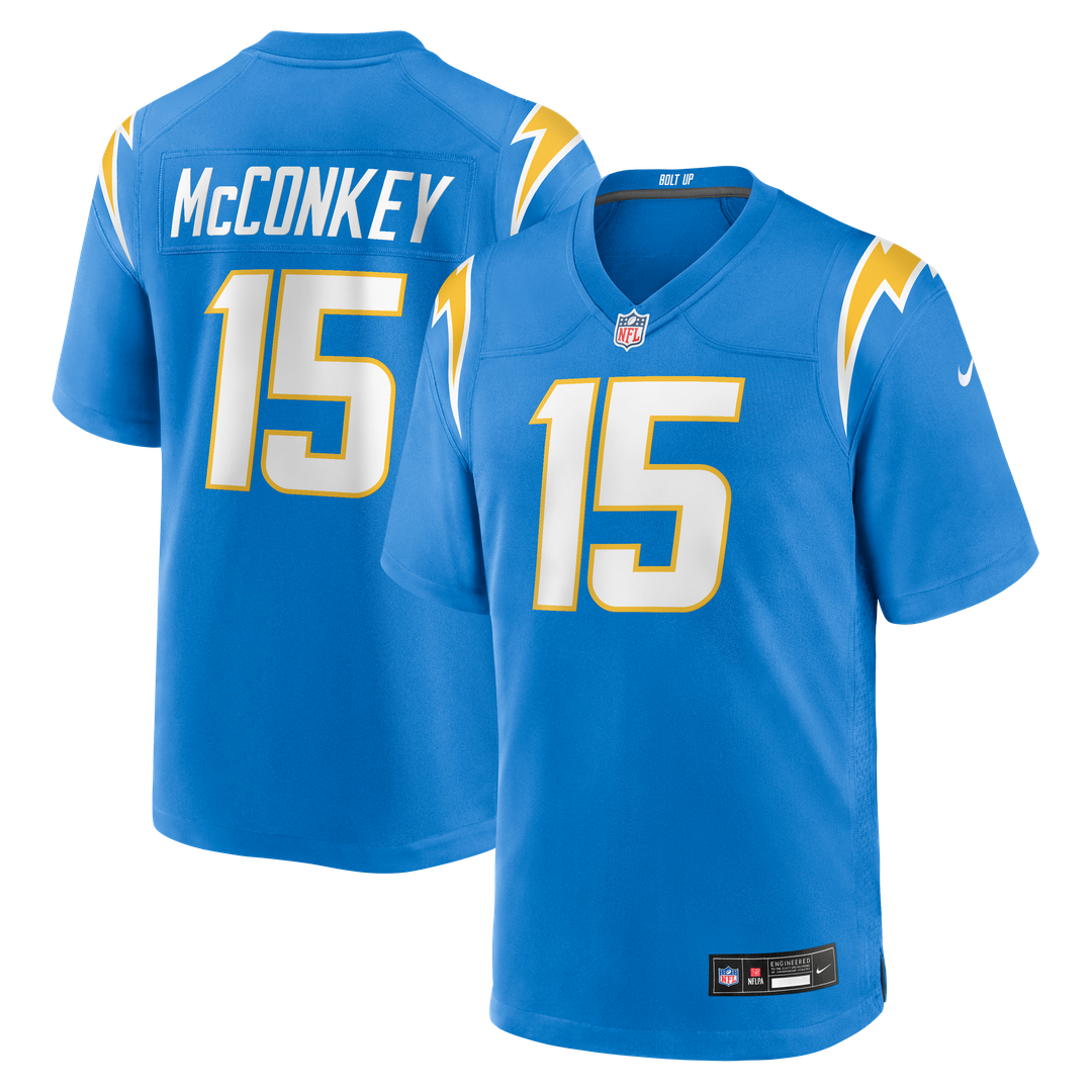 Ladd McConkey Los Angeles Chargers Powder Blue Player Game Jersey