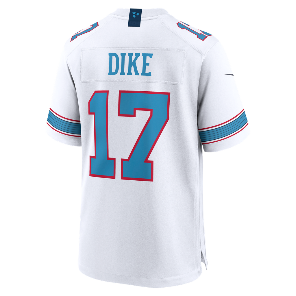 Chimere Dike Tennessee Titans White Game Jersey