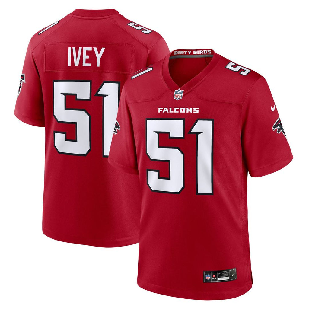 Jared Ivey Atlanta Falcons Red Team Game Jersey
