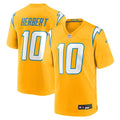 Justin Herbert Los Angeles Chargers Gold Alternate Charger Power Game Player Jersey