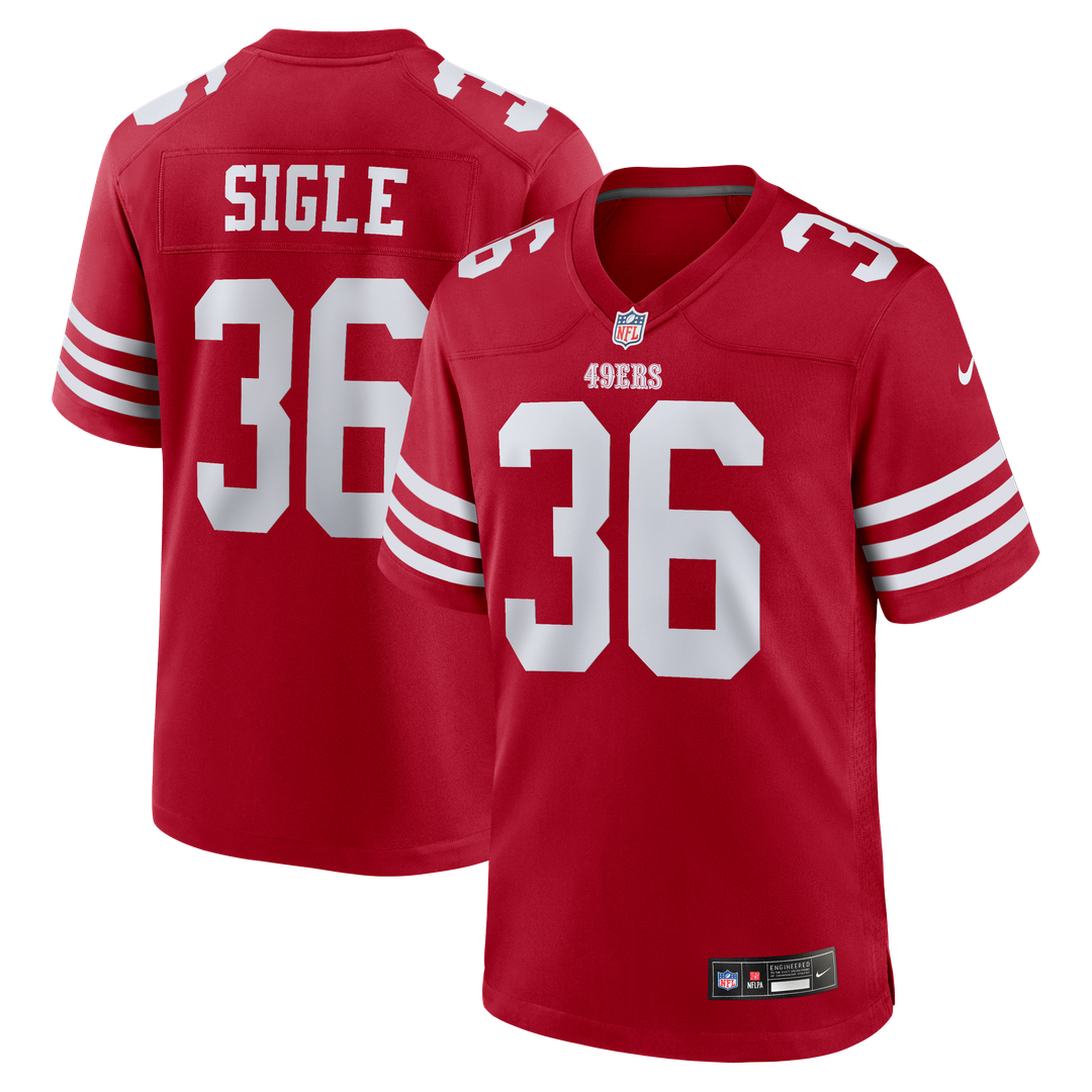 Marques Sigle San Francisco 49ers Scarlet Team Game Jersey