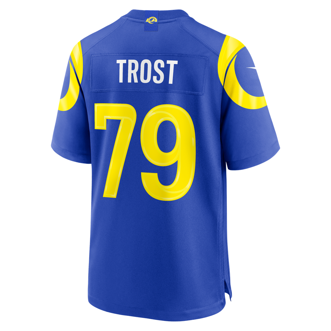 Keagen Trost Los Angeles Rams Royal Team Game Jersey