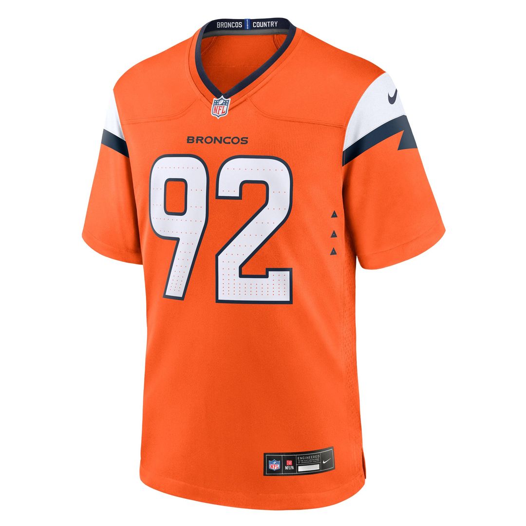 Dondrea Tillman Denver Broncos Orange Team Game Jersey