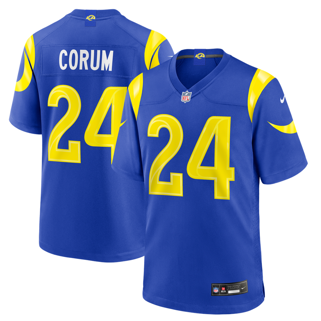 Blake Corum Los Angeles Rams Royal Game Jersey