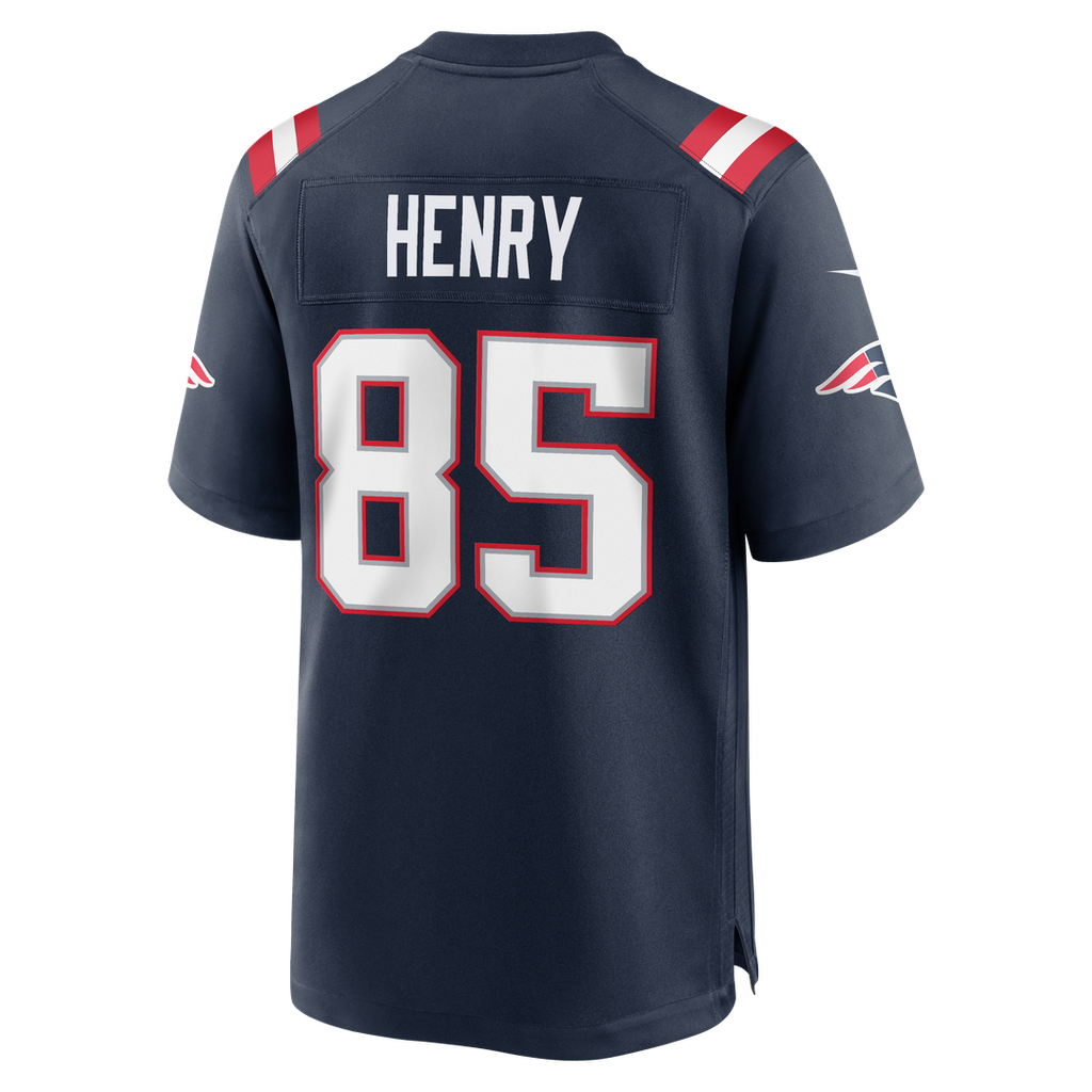 Hunter Henry New England Patriots Navy Team Game Jersey