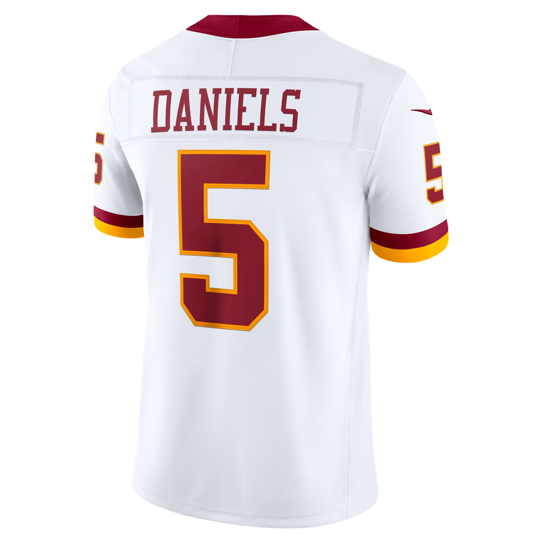 Jayden Daniels Washington Commanders White Vapor F.U.S.E. Stitched Limited Jersey