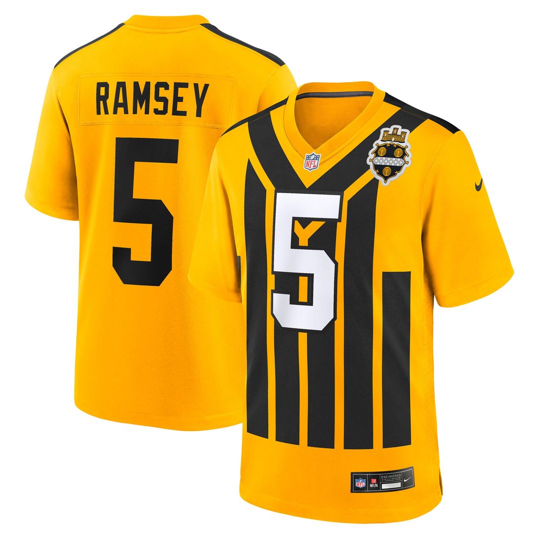 Jalen Ramsey Pittsburgh Steelers Gold Alternate 1933 Throwback Game Jersey