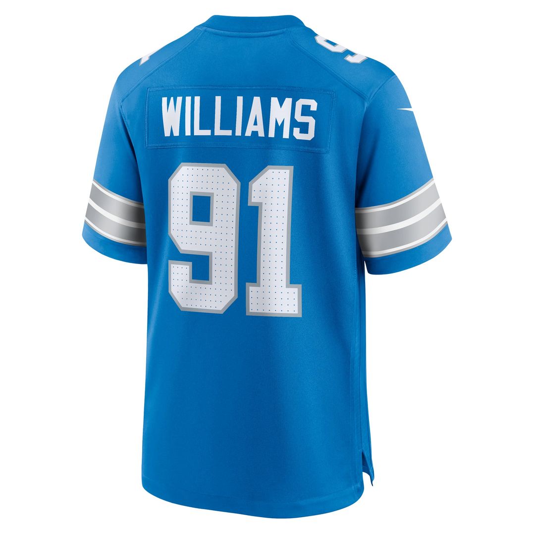 Tyleik Williams Detroit Lions Blue Team Game Jersey
