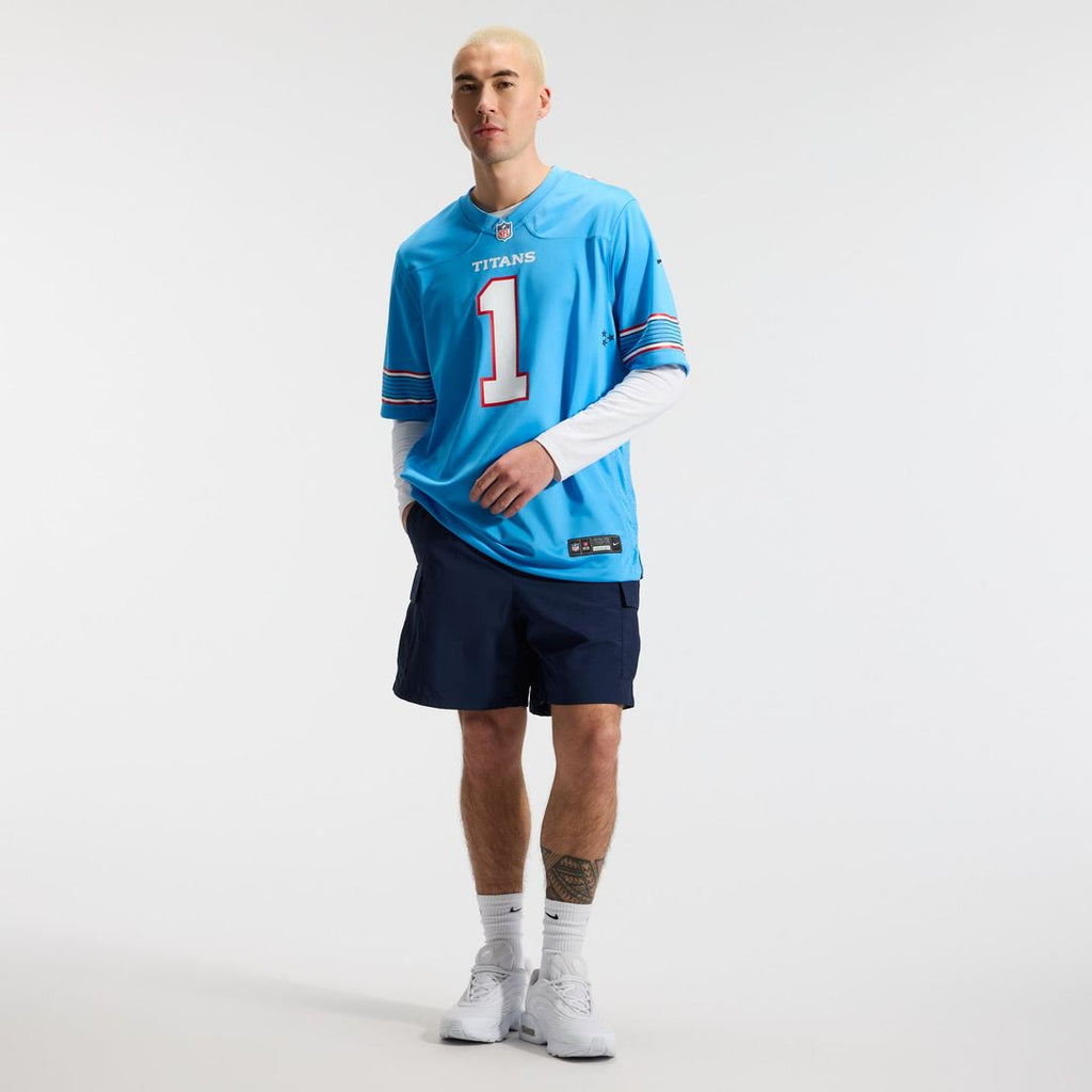 Cameron Ward Tennessee Titans Light Blue Game Jersey