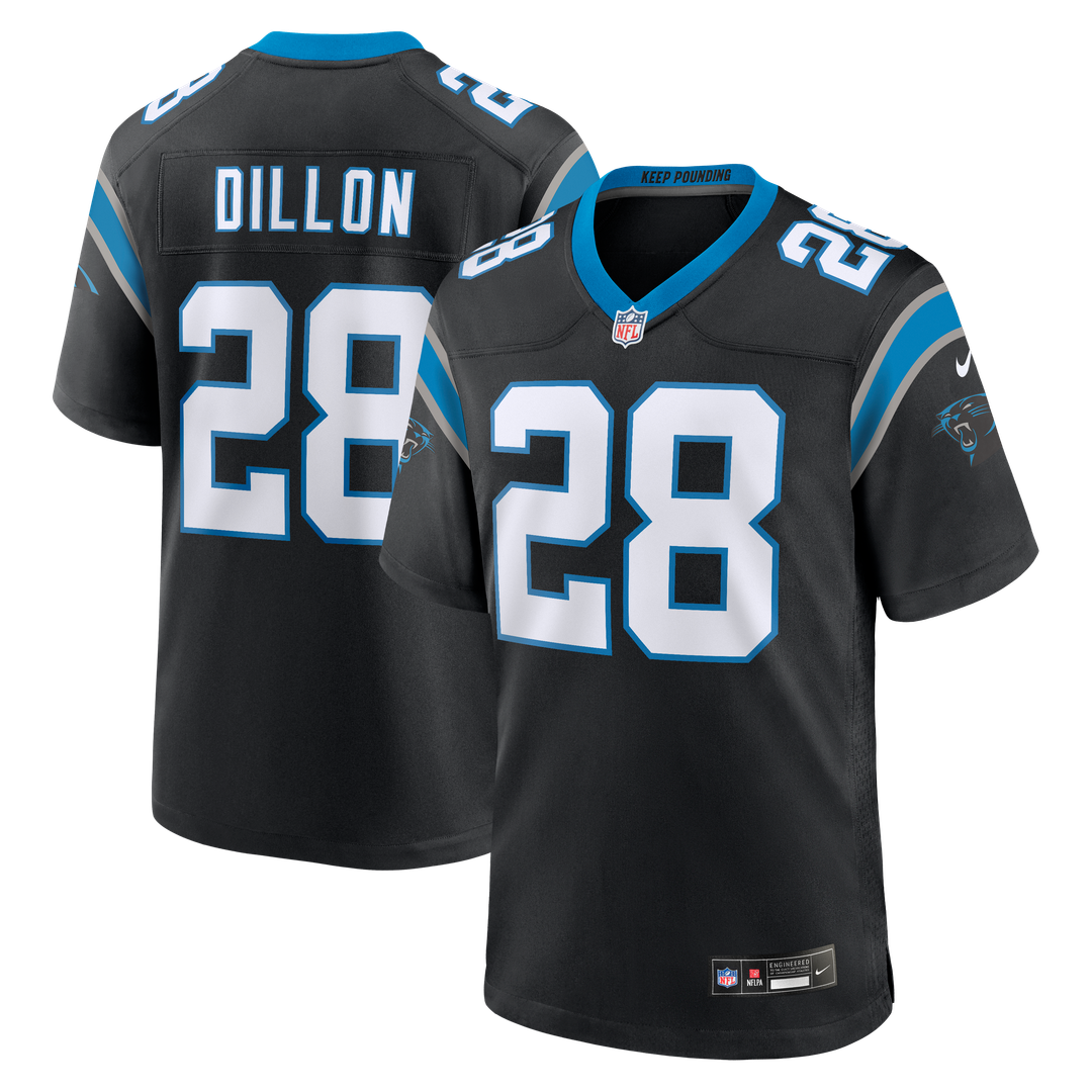 AJ Dillon Carolina Panthers Black Team Game Jersey
