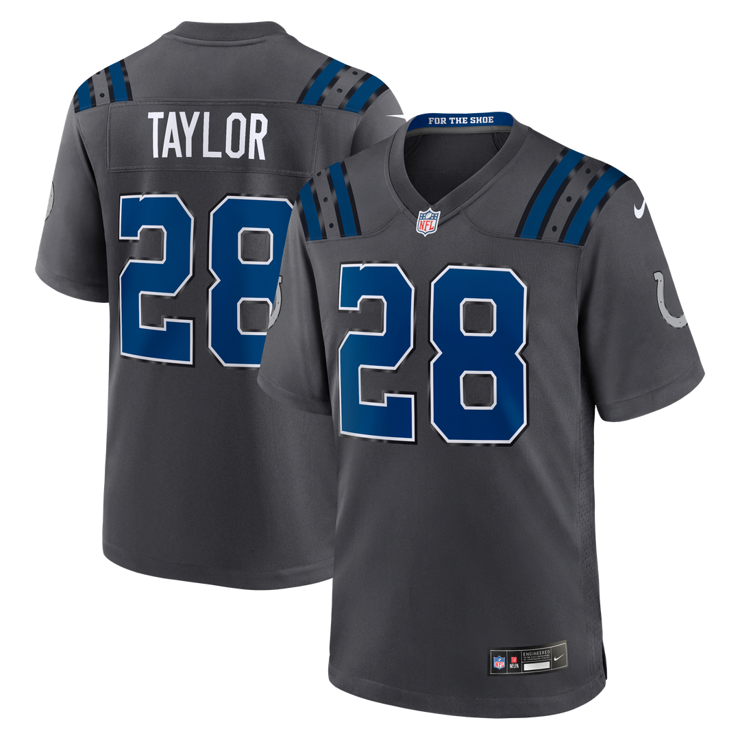 Jonathan Taylor Indianapolis Colts Anthracite 2026 Rivalries Collection Game Jersey