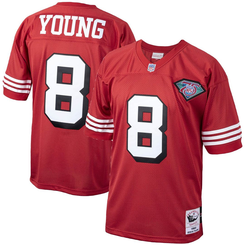 Steve Young San Francisco 49ers 1994 Scarlet Authentic Throwback Retired Player Jersey
