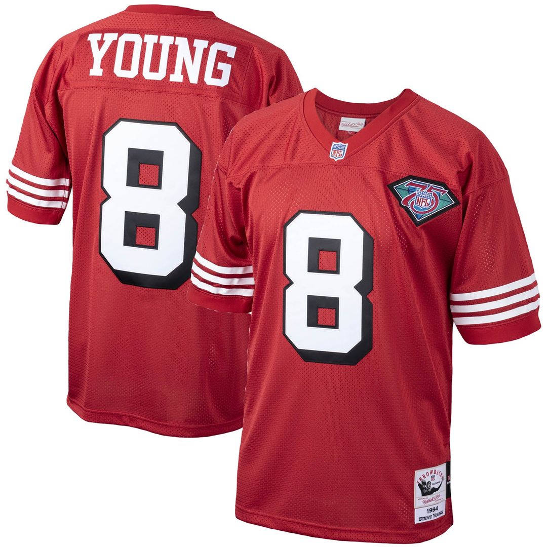 Steve Young San Francisco 49ers 1994 Scarlet Authentic Throwback Retired Player Jersey
