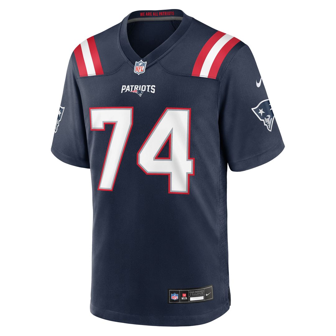 Caleb Lomu New England Patriots Navy Team Game Jersey