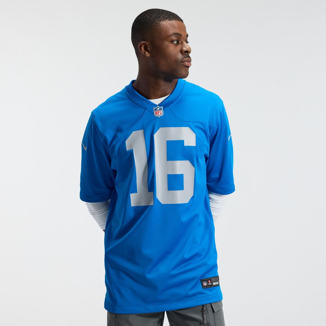 Jared Goff Detroit Lions Blue Alternate Game Jersey