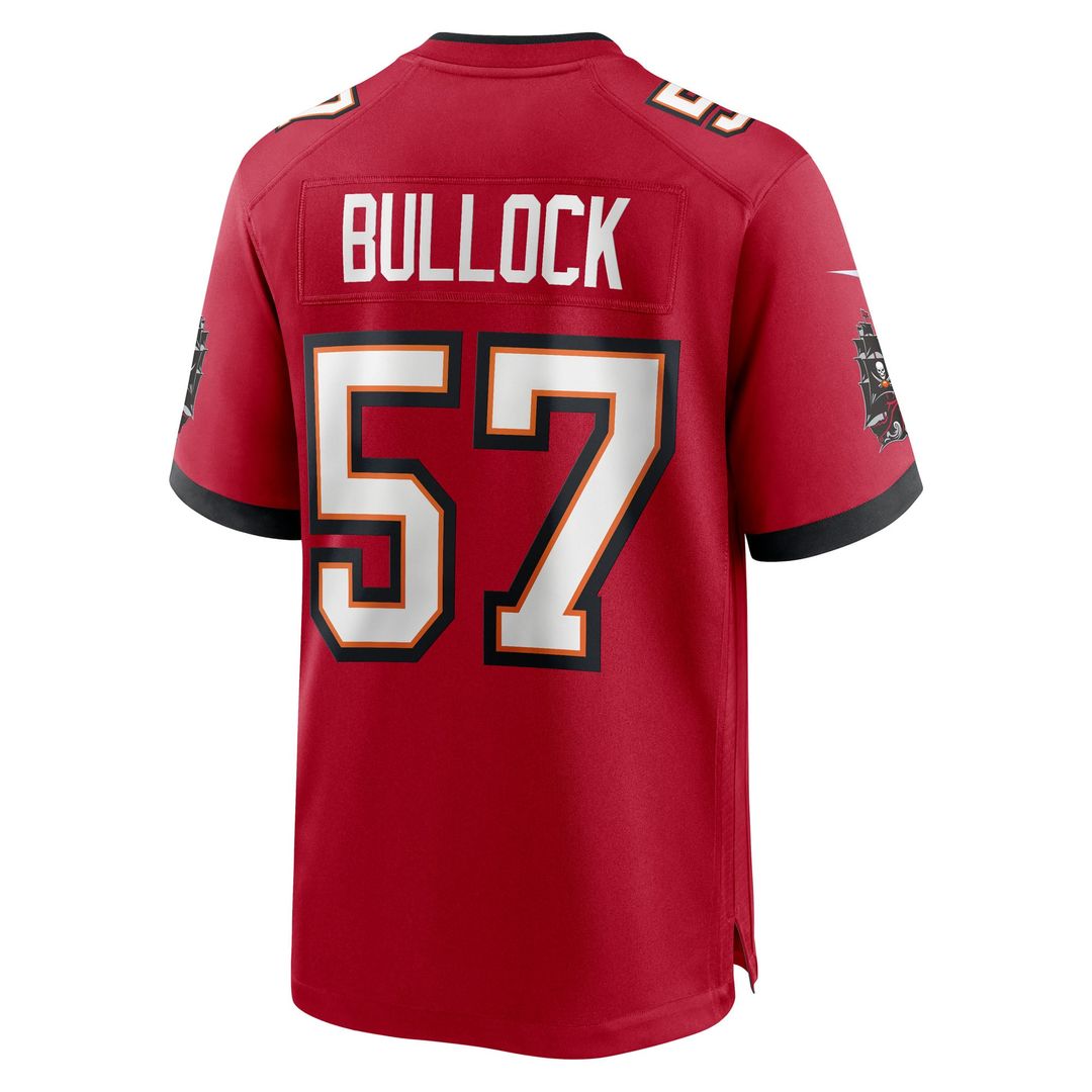 John Bullock Tampa Bay Buccaneers Red Team Game Jersey